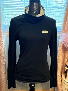 Pink Ultimate Black Funnel Neck Long-Sleeve